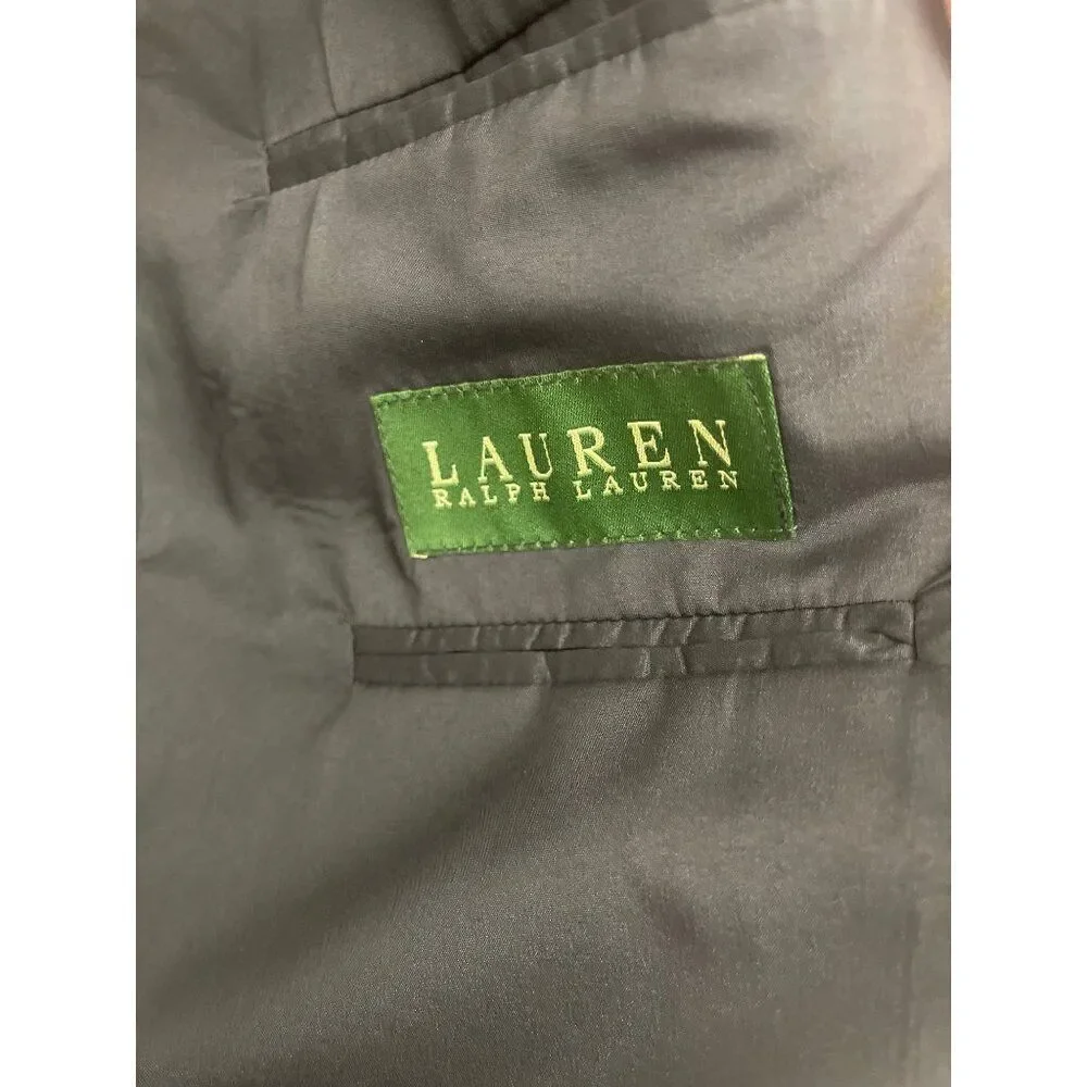 LAUREN Ralph Lauren Men Navy Pin Stripe Wool Blazer / Sport Coat Size 44R